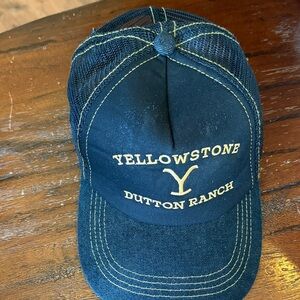 Yellowstone Dutton Ranch Hat! Black and Gold Mesh Cap